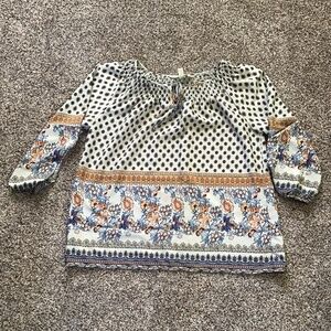 🦋 Women’s 3/4 Sleeve Blouse Sz XL